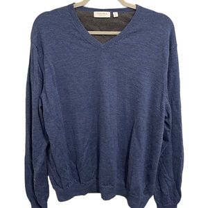 Calvin Klein Italian Merino XL Sweater Blue